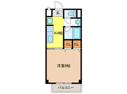 SURPIUSタカハシ C(1K/1階)の間取り写真