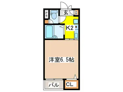 仙川ブリランテハイツ(1K/3階)の間取り写真