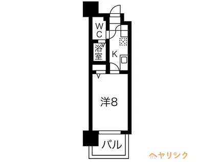 プレサンスMIU新栄(1K/14階)の間取り写真