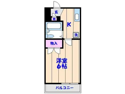 東京ベイクラブ(1K/3階)の間取り写真