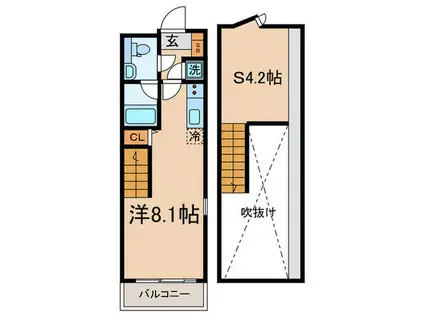CASSIA目黒(ワンルーム/3階)の間取り写真