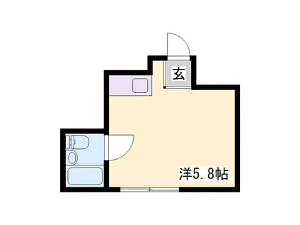 エルパラッツォ三宮(ワンルーム/3階)の間取り写真