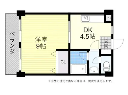 エクセル悦和3(1DK/2階)の間取り写真