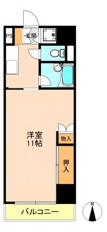 コーポサントピア(1K/2階)の間取り写真