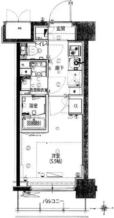 ハーモニーレジデンス武蔵小杉#002 6階階 間取り