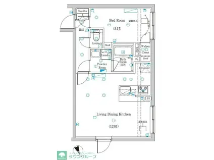 MIND KYODO(1LDK/3階)の間取り写真