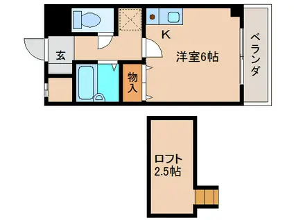 エクセル神楽(1K/3階)の間取り写真