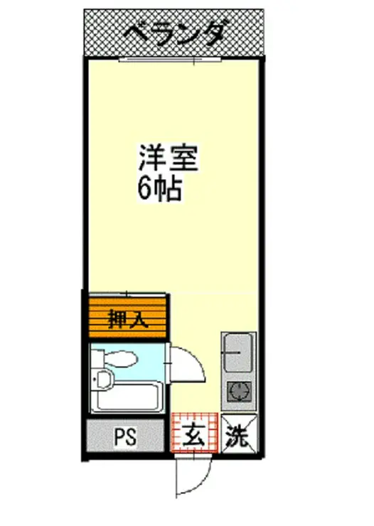 フラワーハイツB 3階階 間取り
