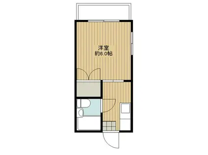 ラウレア旦野原III(1K/2階)の間取り写真