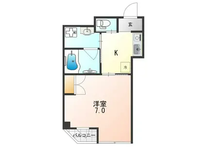 サンモールコート九条(1K/3階)の間取り写真