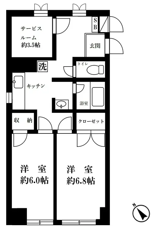グロッサー弥生 2階階 間取り