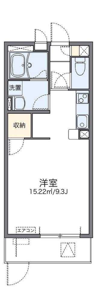 レオネクストコンフォート永楽(1K/2階)の間取り写真