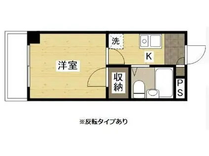 リバティ丸之内(1K/2階)の間取り写真