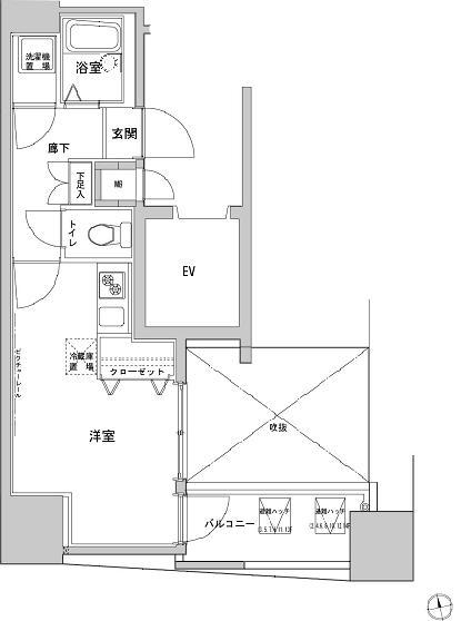 VIDA文京本郷(1K/7階)の間取り写真