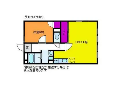 オーベルジュ紫竹山I(1LDK/1階)の間取り写真