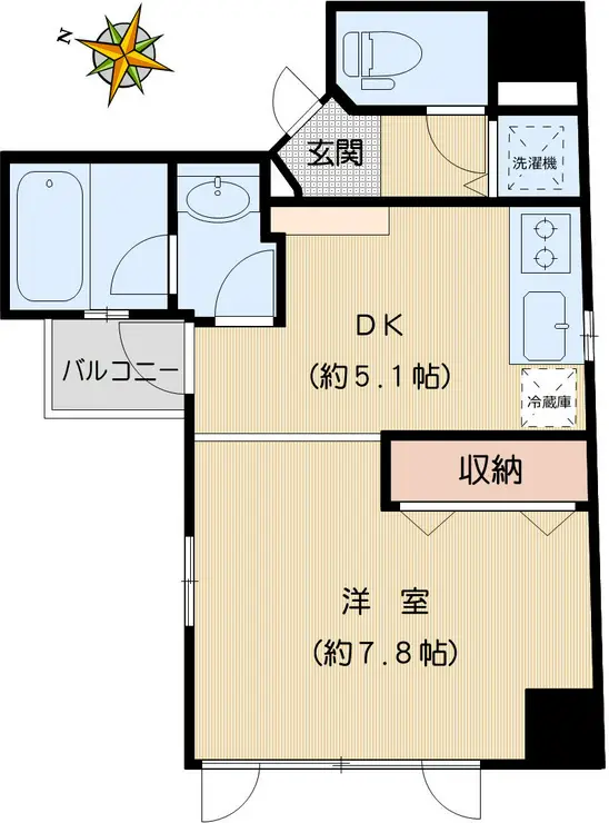 レジディア文京千石 7階階 間取り