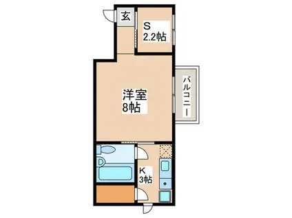 APT・4316(1SK/2階)の間取り写真