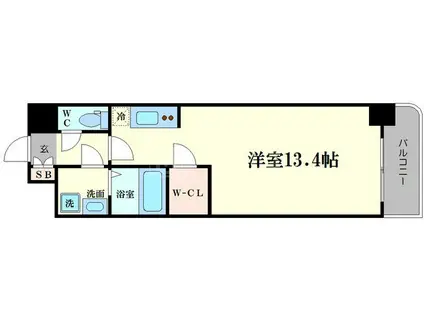 PHOENIX難波イースト(ワンルーム/6階)の間取り写真