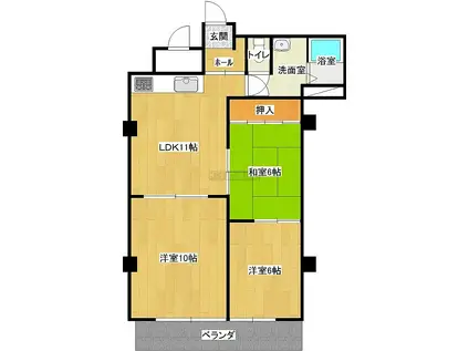 プロスペリティ・クロツ(3LDK/3階)の間取り写真