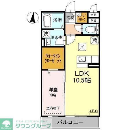 四季の森II(1LDK/1階)の間取り写真