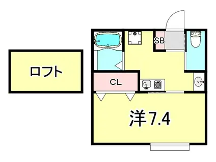 シャルマンメゾン上沢(1K/2階)の間取り写真