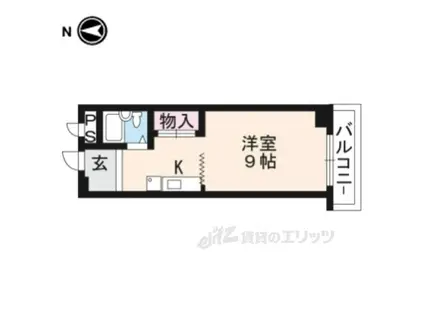 スカイハウスVOLVO(1K/6階)の間取り写真