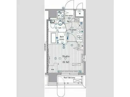 ガーラ・シティ川崎(1K/9階)の間取り写真