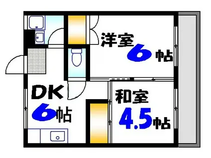MARIONETTE XI(2DK/2階)の間取り写真