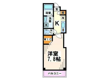 レーヴェスチュエール REVE ESTUAIREVII(1K/5階)の間取り写真