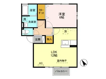 BEST HOUSE A(1LDK/2階)の間取り写真