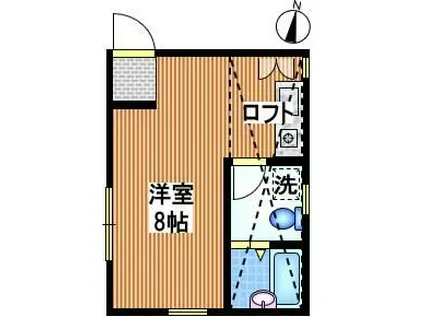 コート・ピア(ワンルーム/2階)の間取り写真