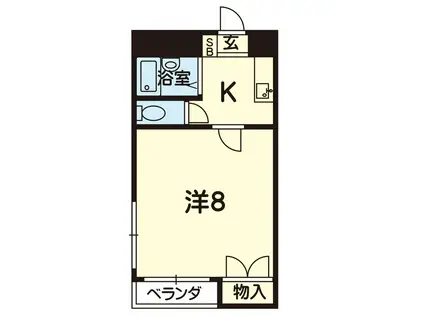 サニーパレス小磧(1K/3階)の間取り写真