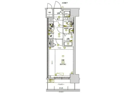CREST TAPP新栄(1K/2階)の間取り写真