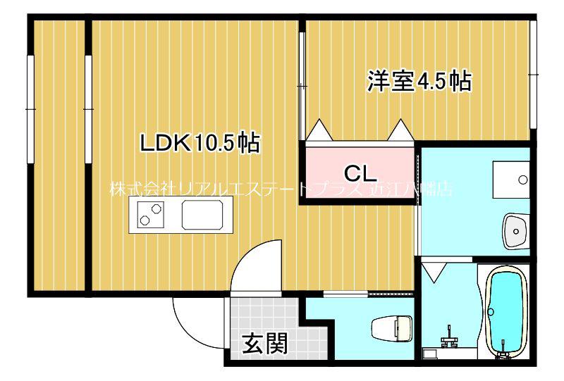 GROVE NOA(1LDK/2階)の間取り写真