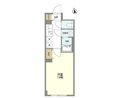 ウェルスクエア学芸大学II(1K/4階)の間取り写真