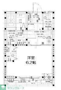 グランソフィア蕨(1K/2階)の間取り写真