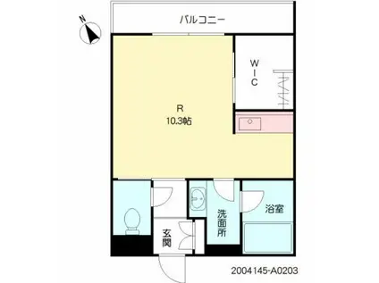 シャーメゾン・ドゥリシェス(ワンルーム/2階)の間取り写真