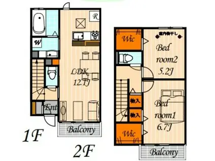 パークテラス善福寺公園(2LDK/2階)の間取り写真