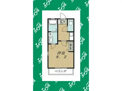 リブレア大幸(1K/1階)の間取り写真