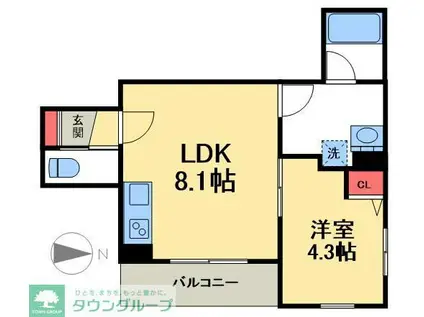 KASTANIENBAUM(1LDK/1階)の間取り写真