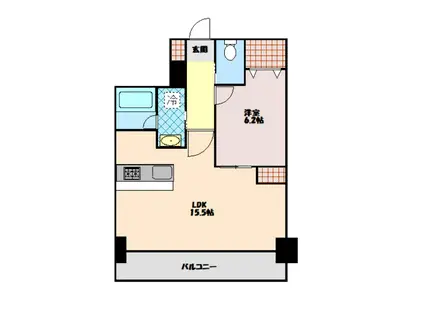 アプローズ(1LDK/9階)の間取り写真