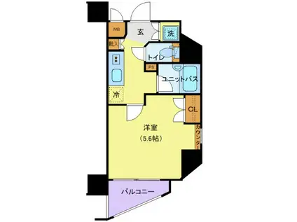 セジョリ大崎(1K/3階)の間取り写真