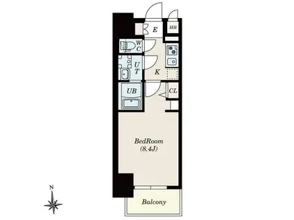 S-RESIDENCE尾頭橋BEAUTE(1K/7階)の間取り写真