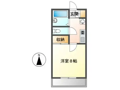 コーポ メルベーユ(1K/2階)の間取り写真