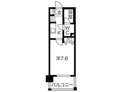 インベスト神戸エアフロント(1K/3階)の間取り写真
