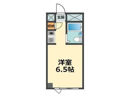 リベット甲子園(ワンルーム/3階)の間取り写真