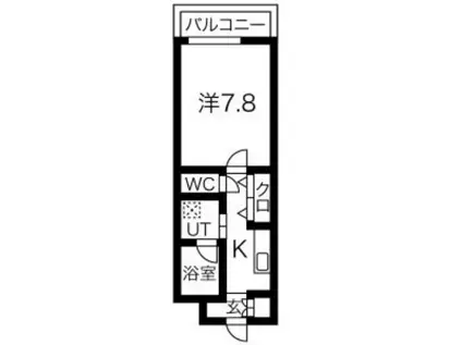 ルミエール野田阪神新館(1K/8階)の間取り写真