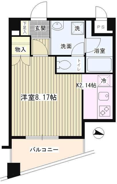 サンイースト池上(1K/3階)の間取り写真