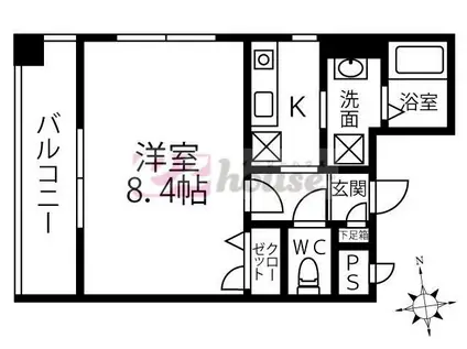 プライムコート中野(1K/2階)の間取り写真