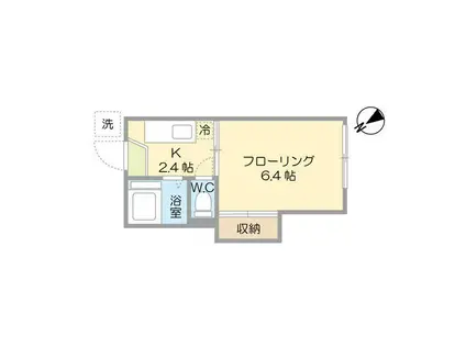 メゾンM21(1K/2階)の間取り写真